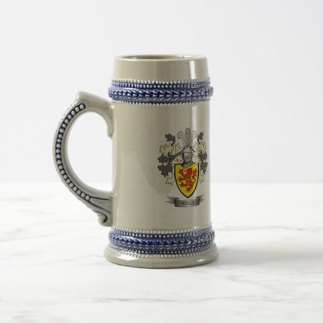 Wells Coat of Arms Beer Stein (Left)