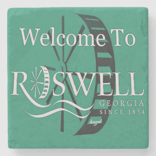 Welome To Roswell, Georgia, Marble Stone Coaster. Coaster