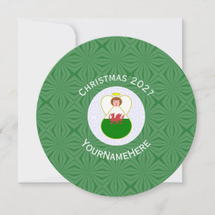 Welsh Angel Christmas Flag Personalised  Invitation