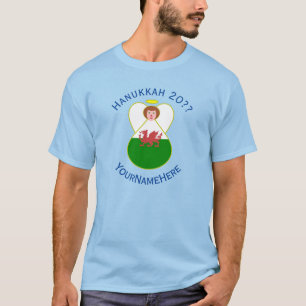 Welsh Angel Hanukkah Flag Personalised Men's T-Shirt