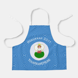 Welsh Angel Hanukkah Flag Personalised Small Apron