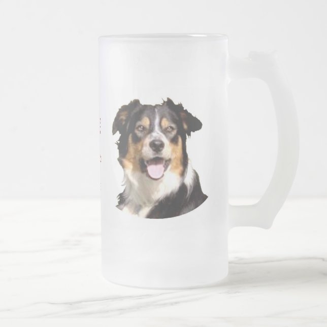 Welsh Border Collie Beer Mug (Right)