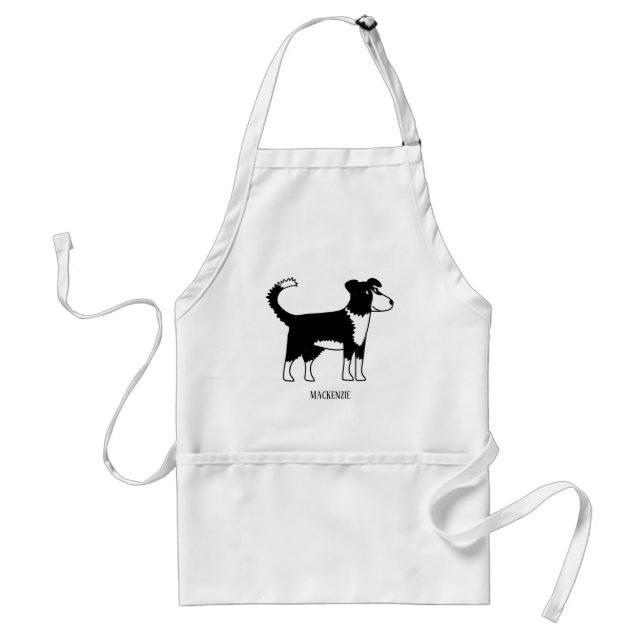 Welsh Border Collie Sheepdog Custom Name Standard Apron (Front)