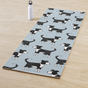 Welsh Border Collie Sheepdog Pattern Yoga Mat