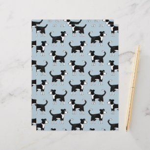 Welsh Border Collie Sheepdog Scrapbook Paper