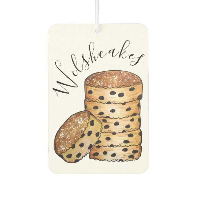 Welsh Cakes Welshcakes Bakestones UK British Food Car Air Freshener (Front)