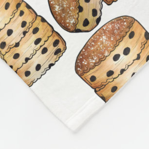 Welsh Cakes Welshcakes Bakestones UK British Food Fleece Blanket