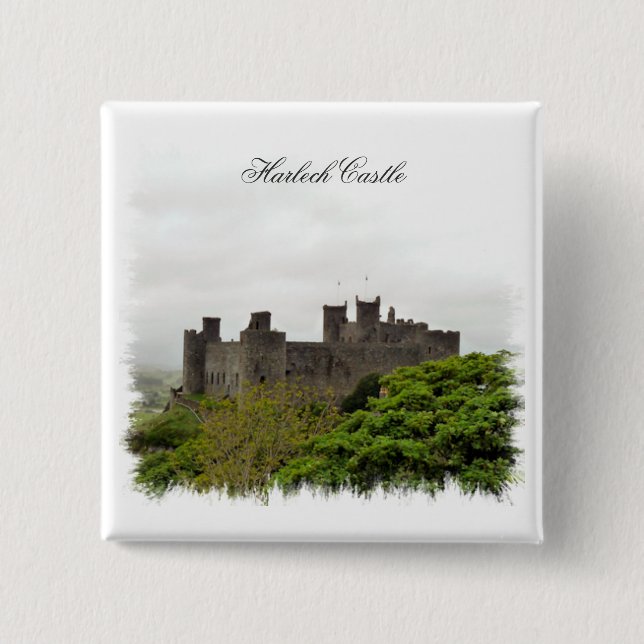 WELSH CASTLES 15 CM SQUARE BADGE (Front)