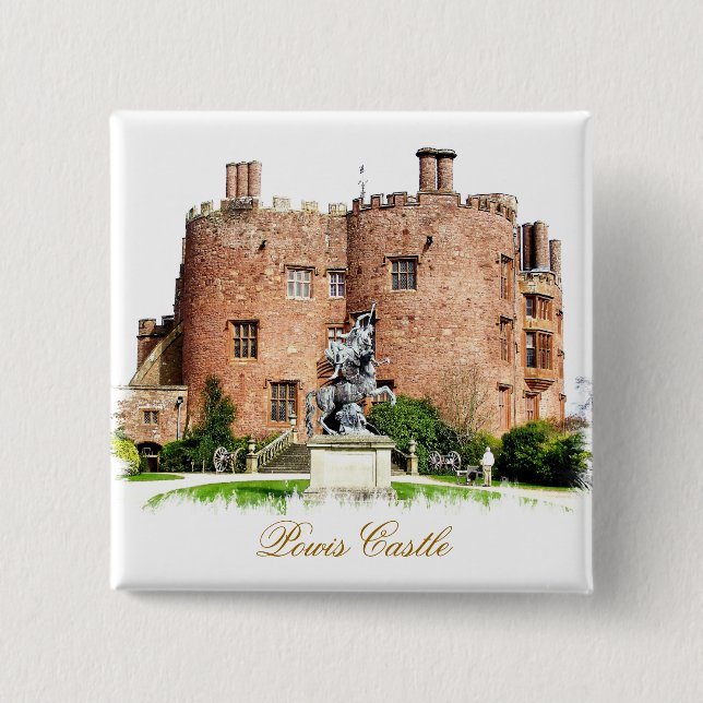 WELSH CASTLES 15 CM SQUARE BADGE (Front)