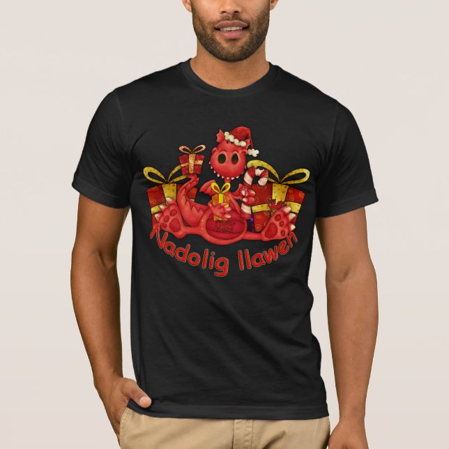 Welsh Christmas T Shirt - Nadolig Llawen (Front)