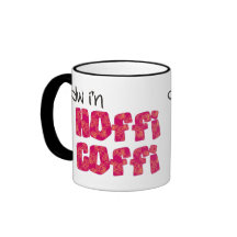 Welsh Coffee Mug: Hoffi Coffi, Pink and Orange