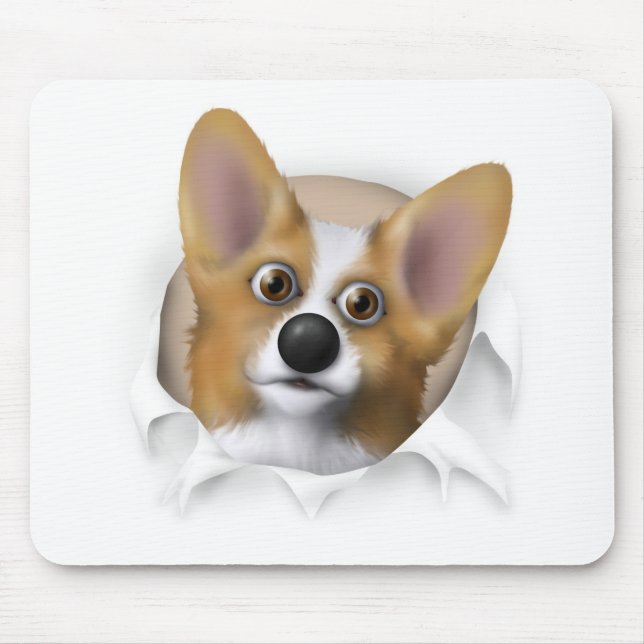 Welsh Corgi 1 Busting Out Mouse Pad (Front)