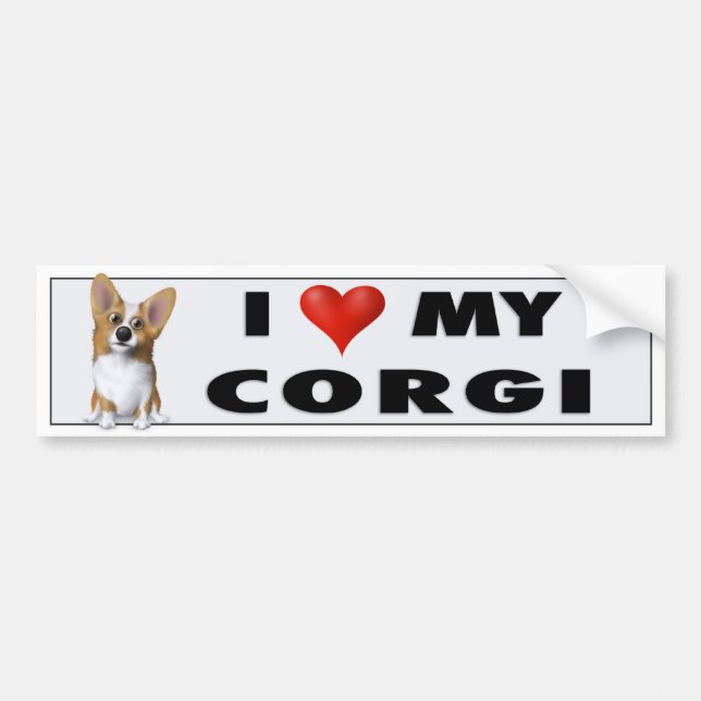 Welsh Corgi 1 Love Sticker (Front)