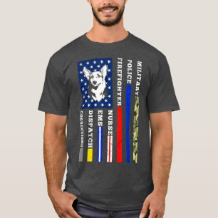Welsh Corgi American Flag Dog Lover No One Alone P T-Shirt
