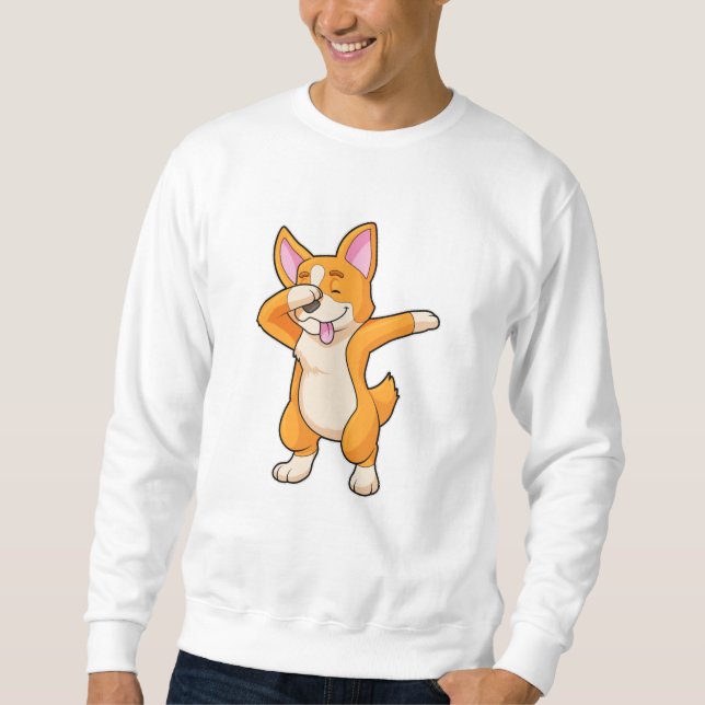 Welsh Corgi at Hip Hop Dance Dab Sweatshirt (Front)