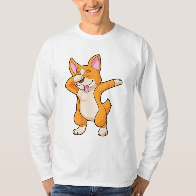 Welsh Corgi at Hip Hop Dance Dab T-Shirt (Front)