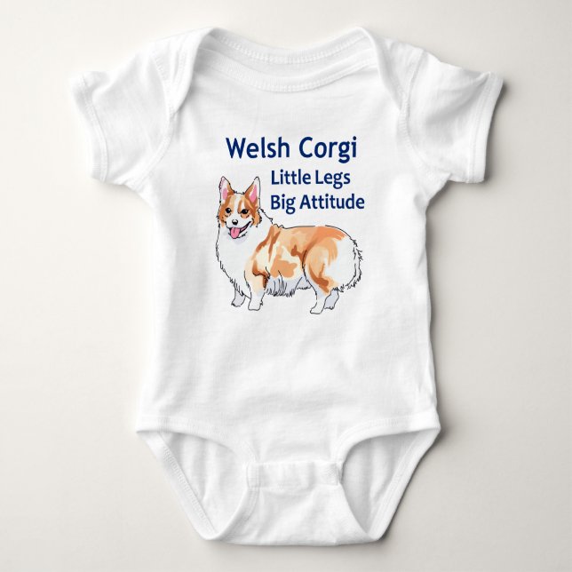 Welsh Corgi Baby Bodysuit (Front)