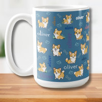 Welsh Corgi Bones and Hearts with Name