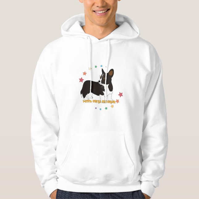 Welsh Corgi Cardigan Hoodie (Front)