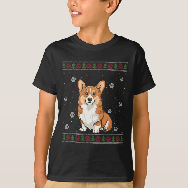 Welsh Corgi Christmas Sweater Xmas Pet Animal Dog  (Front)