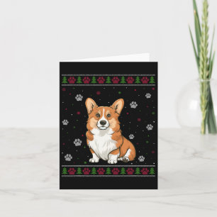 Welsh Corgi Christmas Sweater Xmas Pet Animal Dog Card