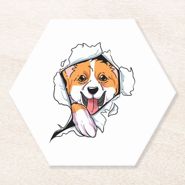 Welsh Corgi Copy Copy Paper Coaster (Front)