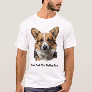 Welsh Corgi Dog Create Your Own Custom Text  T-Shirt