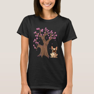 Welsh Corgi Dog Love R Japanese Cherry Blossom T-Shirt