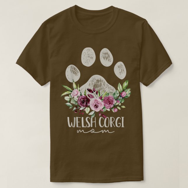 Welsh Corgi Dog Mum  T-Shirt (Design Front)