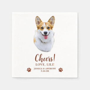 Welsh Corgi Dog Personalised Cheers Napkin