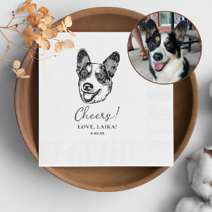 Welsh Corgi Dog Personalised Cheers Napkins