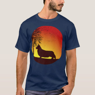 Welsh Corgi Dog Retro 1590 T-Shirt