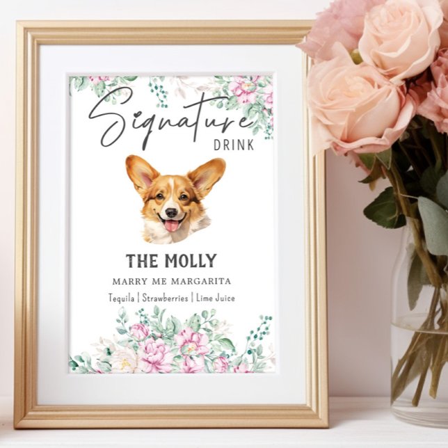 Welsh Corgi Dog Wedding Signature Drink Sign (Creator Uploaded)