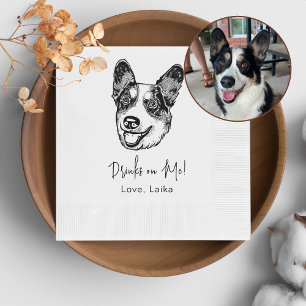 Welsh Corgi DogPersonalized Drink On Me Napkin