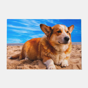 Welsh Corgi. Doormat