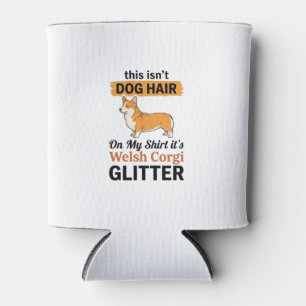Welsh Corgi Glitter Funny Dog Lover T-Shirt Design Can Cooler