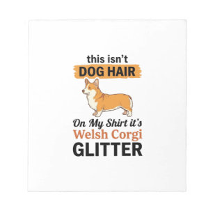 Welsh Corgi Glitter Funny Dog Lover T-Shirt Design Notepad