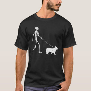 Welsh Corgi Halloween Skeleton  Dog Youth T-Shirt