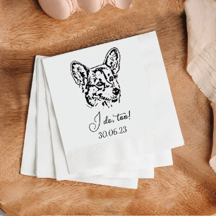 Welsh Corgi I Do Too Dog Custom Cocktail Napkin
