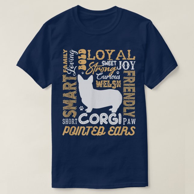 Welsh Corgi Lovers Dog Loving Loyal Sweet Joy Wels T-Shirt (Design Front)