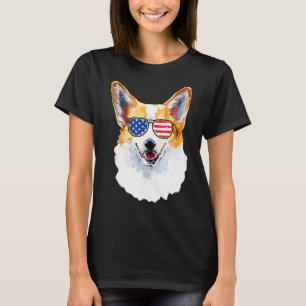 Welsh Corgi Men Women Kids American Flag Dog T-Shirt