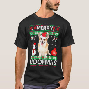 Welsh Corgi Merry Woofmas Christmas T-Shirt