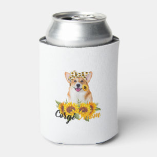 Welsh Corgi Mum Sunflower Summer Dog Mum Mama Wome Can Cooler