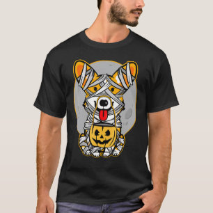 Welsh Corgi Mummy Cute Halloween Costume Dog Desig T-Shirt