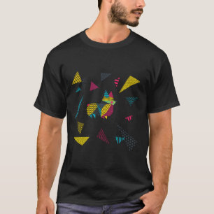 Welsh Corgi Pembroke Creative Patchwork Print Desi T-Shirt