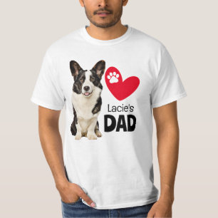 Welsh Corgi Personalised Dad  T-Shirt