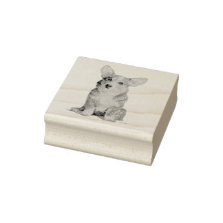 Welsh Corgi puppy Rubber Stamp