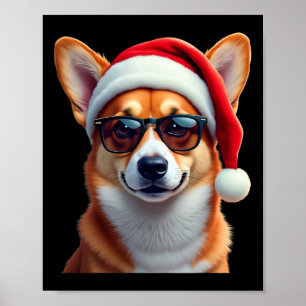 Welsh Corgi Santa Christmas Sweater Xmas Funny Cor Poster