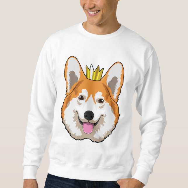 Welsh Corgi with Crown Sweatshirt (Front)
