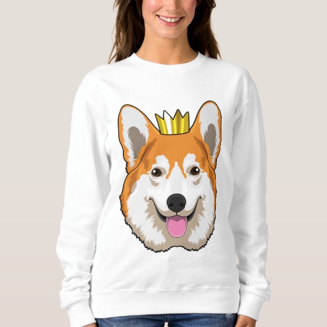 Welsh Corgi with Crown Sweatshirt (Front)